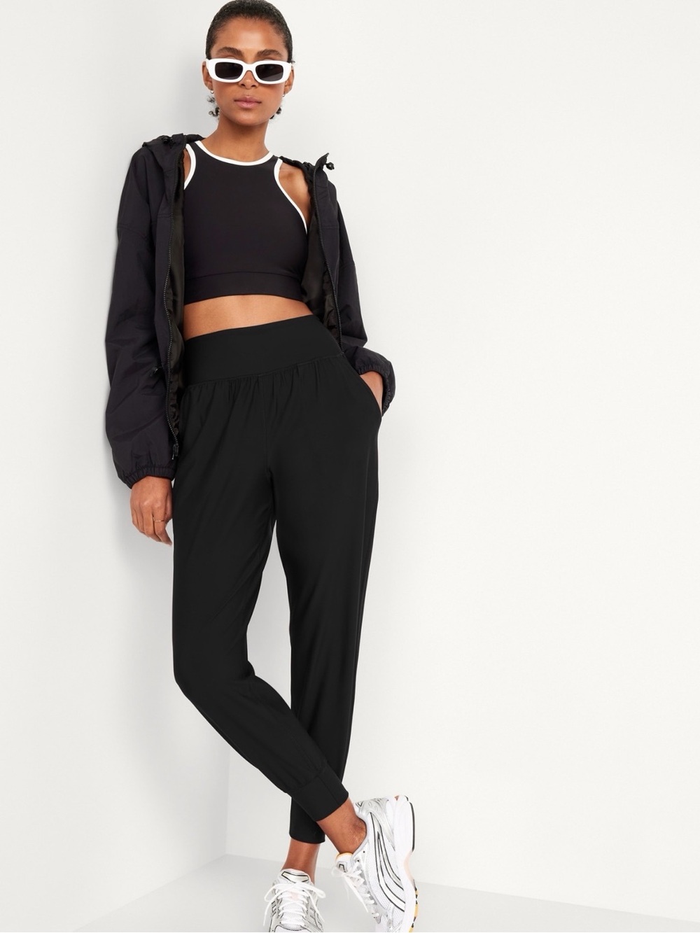 Old Navy Black High-Rise Jogger Pants